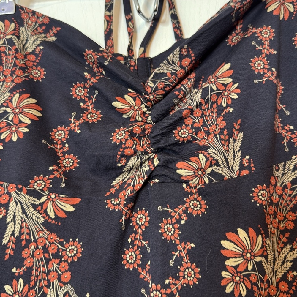 Patagonia Organic Cotton Convertible Dress Navy Blur Floral Large - Picture 6 of 12